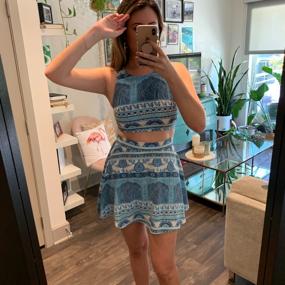 ✨SALE Printed Blue Set